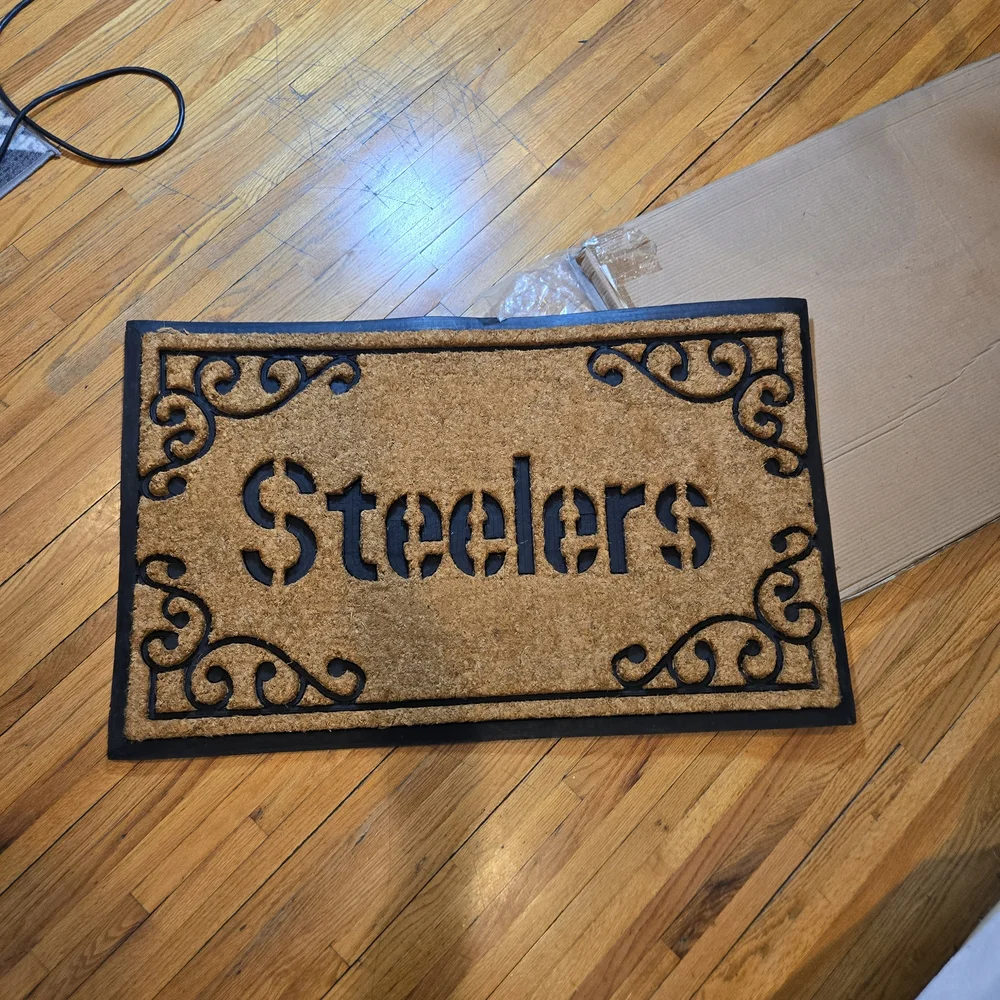 The Memory Company NWT Pittsburgh Steelers Outdoor Coir Welcome Door Mat